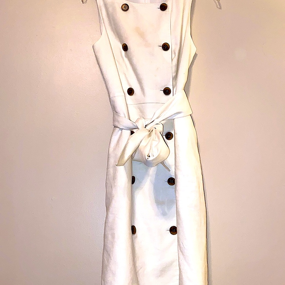 JCREW 6 Sleeveless ivory dress